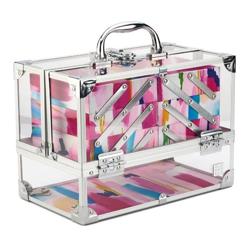 Caboodles Women's Neat Freak Train Case, Watercolor Theme